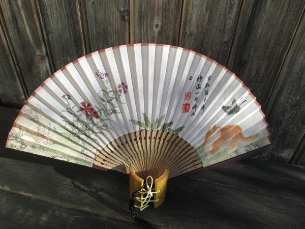 Taittoviuhka kukat ja kissa